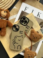قاب Teddy bear Nice Day با آویز عروسکی (کدC1516)