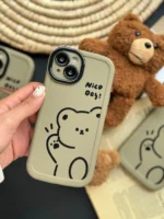 قاب Teddy bear Nice Day با آویز عروسکی (کدC1516) - Image 2