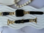 بند اپل واچ کارتیر استیل و چرم سگک دلفینی (کدw5014) - Image 8