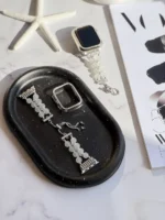 بند اپل واچ Shell Diamond همراه با گارد نگین دار (کدw5039) - Image 4