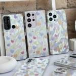 قاب براش قلبی مداد رنگی آیفون و سامسونگ و شیائومی (کدC1746)