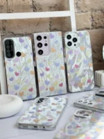 قاب براش قلبی مداد رنگی آیفون و سامسونگ و شیائومی (کدC1746)