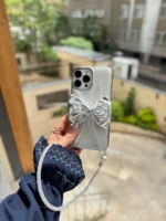 قاب پاپیون نقره ای با بند ژلاتینی (کدC2003) - Image 6
