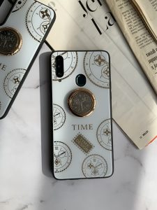 قاب موبایل آیفون ساعت آیینه نگین دار - Image 3