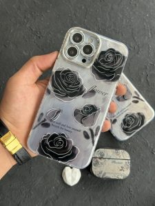 قاب موبایل آیفون گل شب محافظ لنز نگین دار - Image 2