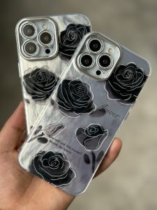 قاب موبایل آیفون گل شب محافظ لنز نگین دار - Image 3