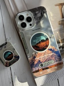 قاب موبایل آیفون موزیکال نورث فیس ( The North face ) کرومی - Image 3