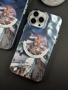 قاب موبایل آیفون ابری نورث فیس ( The North face ) کرومی - Image 3