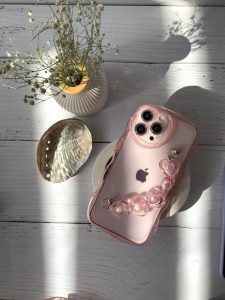 قاب موبایل آیفون رزپینک بندقلبی دوربین قلبی - Image 2