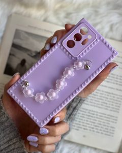 قاب موبایل سامسونگ گل لوندر بندی یاسی - Image 2