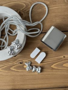 محافظ کابل خرس کرومی نقره ای - Image 2