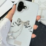 قاب پاپیون دور لنز نگین/شاین Lovely Power آیفون (کدC2262)